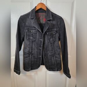 Ellus Black Denim Jacket – Rare Brazilian Brand, Size S